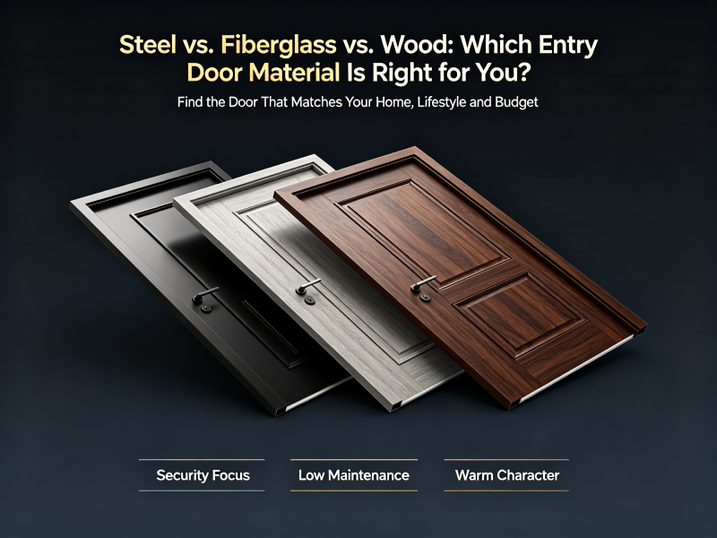 Steel vs. Fiberglass vs. Wood: Which Entry Door Material Is Right for You?
