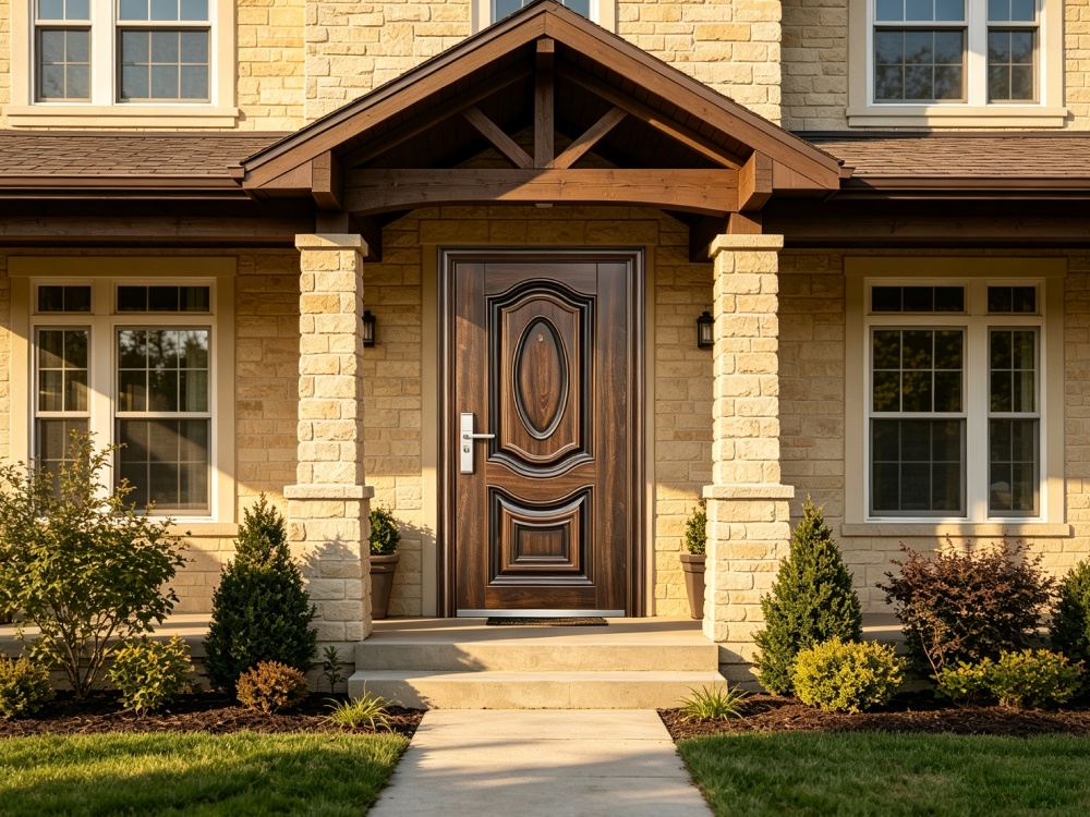 2050×960mm Steel Door – Transfer Printing Finish, Zinc Alloy Handle, Narrow Entry Door