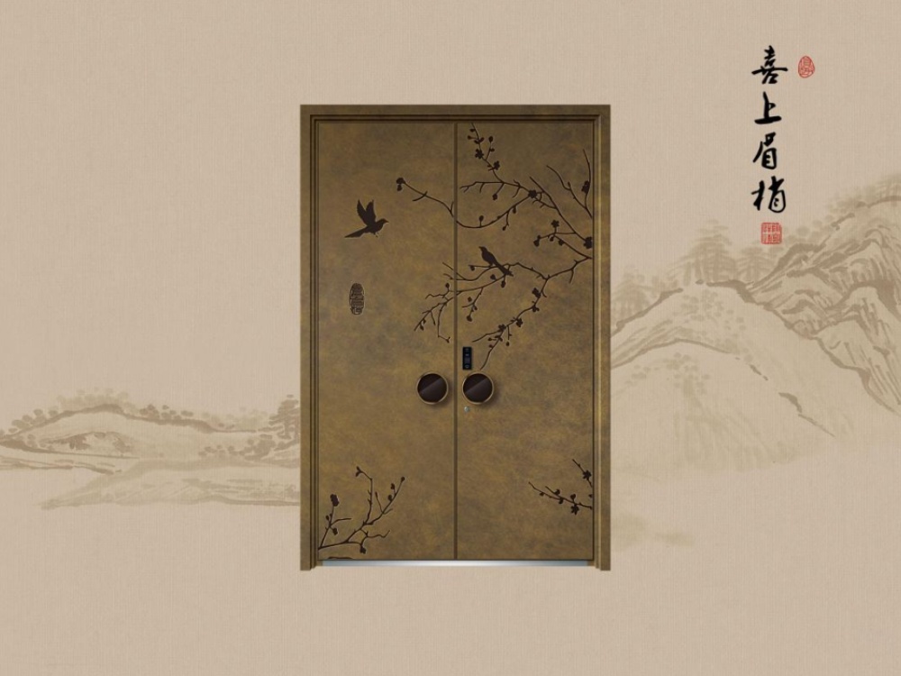 铸铝门 | 复古黄铜饰面,铝蜂窝填充