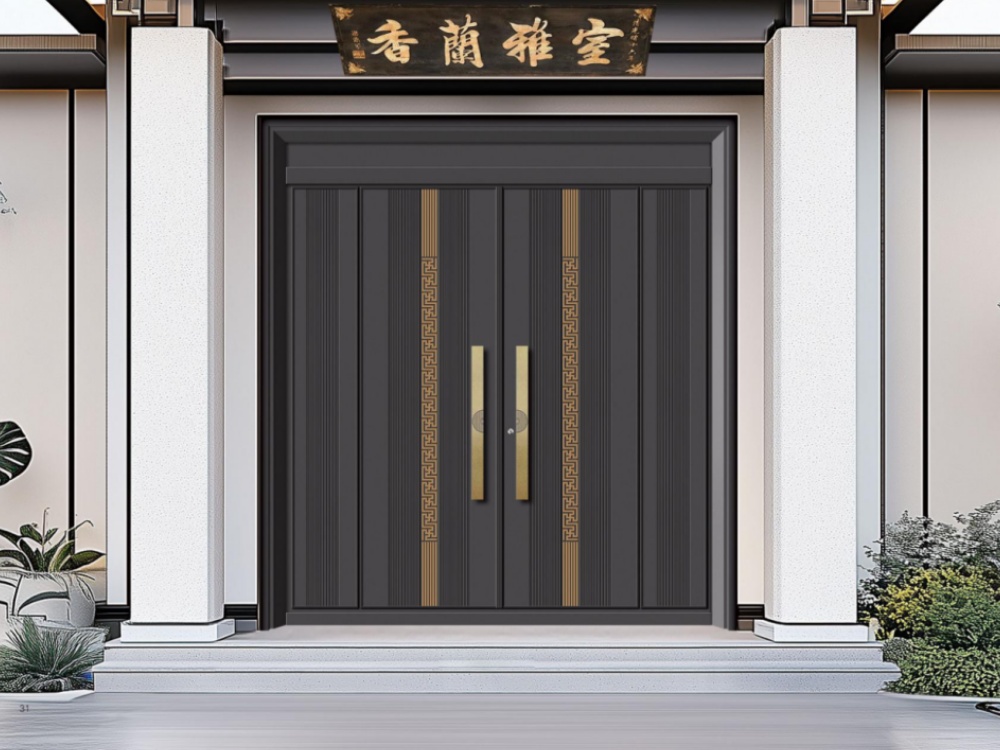 8022 庭院门 | 铝蜂窝填充、储水箱面板及C级锁芯